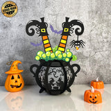 Witch's Cauldron - Halloween Themed 3D Lantern File - Cricut File 1 - LightBoxGoodMan