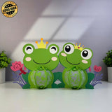 Frog Couple - 3D Love Lantern File - Cricut File 1 - LightBoxGoodMan