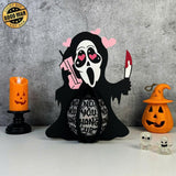 Scream - Halloween Themed 3D Lantern File - Cricut File 1 - LightBoxGoodMan