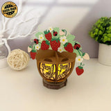 Strawberry Pot - 3D Christmas Lantern File - Cricut File 1 - LightBoxGoodMan