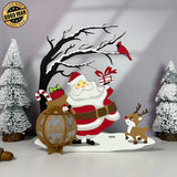 Happy Santa - 3D Christmas Lantern File - Cricut File 5 - LightBoxGoodMan