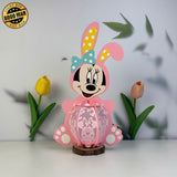 Minnie Easter - Easter Disney Mouse 3D Lantern File - Cricut File - LightBoxGoodMan