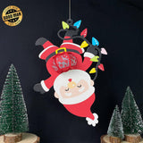 Santa - 3D Christmas Lantern File - Cricut File 3 - LightBoxGoodMan