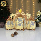 Nativity House - 3D Christmas Lantern File - Cricut File 1 - LightBoxGoodMan