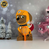 Xmas Zuma - Christmas Themed 3D Paw Patrol Lantern File - Cricut File 1 - LightBoxGoodMan