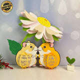 Guinea Pig Couple - 3D Love Lantern File - Cricut File - LightBoxGoodMan