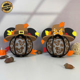 Pack 2 Mickey And Minnie - Thanksgiving Themed 3D Disney Mouse Lantern File - Cricut File - LightBoxGoodMan