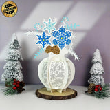 Christmas Vase 3 - 3D Flower Vase Lantern File - Cricut File 2 - LightBoxGoodMan