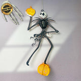 Jack Skellington - Halloween Themed 3D Lantern File - Cricut File Nightmare Lantern 3 - LightBoxGoodMan