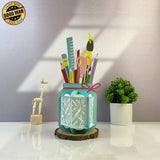 Tools Jar - School Themed 3D Papercut Lantern File - Cricut File 1 - LightBoxGoodMan