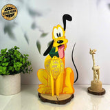 Pluto - Pluto Dog 3D Papercut Lantern File - Cricut File 1 - LightBoxGoodMan