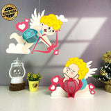 Cupid Couple - 3D Love Lantern File - Cricut File 1 - LightBoxGoodMan