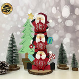 Funny Santa - 3D Christmas Lantern File - Cricut File 4 - LightBoxGoodMan