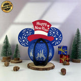 Mickey New Year - New Year Themed 3D Disney Mouse Lantern File - Cricut File 1 - LightBoxGoodMan