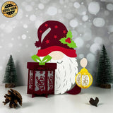 Gnome Xmas - 3D Christmas Lantern File - Cricut File 3 - LightBoxGoodMan