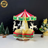 Carousel Christmas - 3D Christmas Lantern File - Cricut File 1 - LightBoxGoodMan