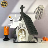 Nightmare Before Christmas 2 - Halloween Papercut Lightbox File - Cricut File - LightBoxGoodMan