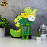 Boot Patrick Day - St. Patrick's Day Themed 3D Lantern File - Cricut File 1 - LightBoxGoodMan