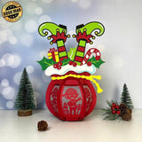 Santa Sack - 3D Christmas Gift Bag Lantern File - Cricut File 0 - LightBoxGoodMan