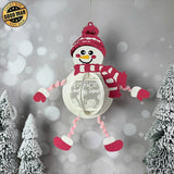 Snowman Hanging - 3D Christmas Lantern File - Cricut File 1 - LightBoxGoodMan