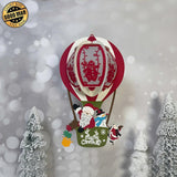 Air Balloon Christmas - 3D Christmas Lantern File - Cricut File - LightBoxGoodMan