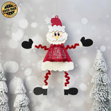 Santa Hanging - 3D Christmas Lantern File - Cricut File 1 - LightBoxGoodMan