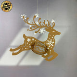 Deer - 3D Christmas Lantern File - Cricut File 2 - LightBoxGoodMan