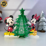 Mickey Couple Xmas - 3D Christmas Lantern File - Cricut File 1 - LightBoxGoodMan