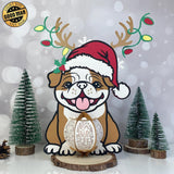 Xmas Dog - 3D Christmas Lantern File - Cricut File - LightBoxGoodMan