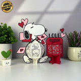 Snoopy Valentine - 3D Love Lantern File - Cricut File 1 - LightBoxGoodMan