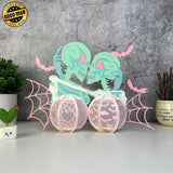 Skeletons Couple - 3D Love Lantern File - Cricut File 1 - LightBoxGoodMan