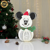 Snowman Mickey - 3D Christmas Lantern File - Cricut File 1 - LightBoxGoodMan