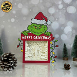 Merry Grinchmas - Grinch Papercut Lightbox File - Cricut File 1 - LightBoxGoodMan