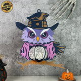 Witch Owl - 3D Owl Lantern File - Cricut File 4 - LightBoxGoodMan