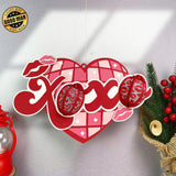 XOXO - 3D Love Lantern File - Cricut File 1 - LightBoxGoodMan