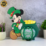 Patrick Day Mouse - St. Patrick's Day Themed 3D Lantern File - Cricut File 1 - LightBoxGoodMan