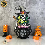 Witch's Cauldron - Halloween Themed 3D Lantern File - Cricut File 2 - LightBoxGoodMan