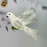 Dove - 3D Dove Lantern File - 8x8.7" - Cricut File - LightBoxGoodMan