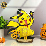 Pikachu - Halloween Themed 3D Lantern File - Cricut File 1 - LightBoxGoodMan