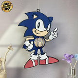 Sonic - Sonic The Hedgehog 3D Papercut Lantern File - Cricut File 1 - LightBoxGoodMan