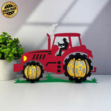 Tractor - 3D Tractor Lantern File - Cricut File 1 - LightBoxGoodMan