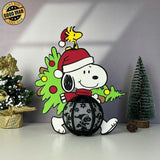 Snoopy Xmas - 3D Christmas Lantern File - Cricut File 2 - LightBoxGoodMan