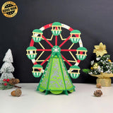 Ferris Wheel - 3D Christmas Lantern File - Cricut File 1 - LightBoxGoodMan