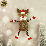 Reindeer Hanging - 3D Christmas Lantern File - Cricut File 1 - LightBoxGoodMan