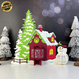 Christmas Village - 3D Christmas Lantern File - Cricut File 1 - LightBoxGoodMan