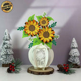 Christmas Vase - 3D Flower Vase Lantern File - Cricut File 2 - LightBoxGoodMan