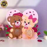 Bear Couple - 3D Love Lantern File - Cricut File 1 - LightBoxGoodMan