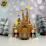 Castle Disney Xmas - 3D Christmas Lantern File - Cricut File 1 - LightBoxGoodMan