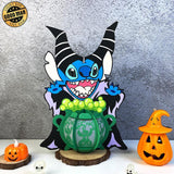 Stitch Halloween - Halloween Themed 3D Lantern File - Cricut File 1 - LightBoxGoodMan