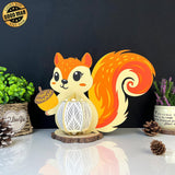 Squirrel - 3D Squirrel Lantern File - 10.5x7.9" - Cricut File - LightBoxGoodMan - LightboxGoodman